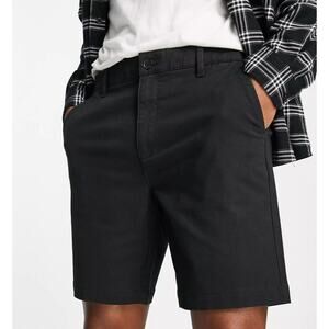 Topman Men's Black Chino Shorts Pockets Slim Fit 30 NWT